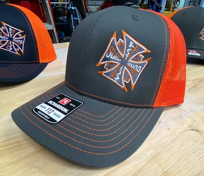 HOT ROD SLED SHOP RICHARDSON TRUCKER GRAY ORANGE