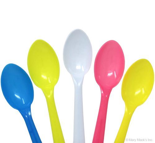 Colored Plastic Spoons | 1-800-Shaved-Ice