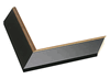 1 1/2" Matt Black w/Gold Lip Picture Frame Moulding, Frame Molding.MST28103 B/W III 
