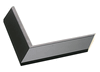1 1/2" Matt Black w/Silver Lip Picture Frame Moulding, Frame Molding. MST28104 B/W III