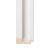1 1/2" Matte White Stepped Flexible Float Picture Frame Moulding