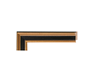 1 1/4" Traditional Black/Gold Picture Frame Moulding, Frame Molding. MO79525 GIII