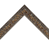 1 1/8" Black Flat Ornate Emboss Wood Picture Frame Molding