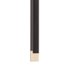 1 1/8" Matte Black Stepped Flexible Float Molding