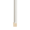 1 1/8" Matte White Stepped Flexible Float Moulding