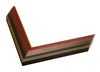1 3/16" Matt Mahogany w/Gold Lines Picture Frame Moulding, Frame Molding. MST30055 Modern IV