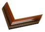 1 3/4" Gloss Walnut w/Gold Lines Picture Frame Moulding. MST31065 Modern III