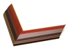 1 3/4" Matt Mahogany w/Gold Lines Picture Frame Moulding, Frame Molding.MST31055 Modern IV 