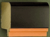 1 3/8"Black with Orange Lip Picture Frame Moulding, Frame molding. MC8445 Color II