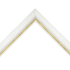 1 3/8" White Wash Reverse with Gold Accen