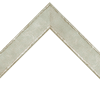 1 5/8" Silver Panel W/Silver Edges Picture Frame Molding