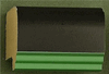 1" Black with Green Lip Picture Frame Moulding, Frame Molding. MC8432 Color II