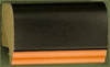 1" Black with Orange Lip Picture Frame Moulding, Frame molding. MC8435 Color II