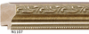 1" Gold Wood Picture Frame Moulding, Frame Molding MN1107 GI