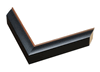 1" Matt Black / Copper Lip Picture Frame Moulding, Frame Molding. MST28255 B/W III