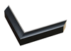 1" Matt Black / Silver Lip Picture Frame Moulding, Frame Molding. MST28235 B/W III