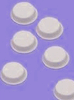 100 White Rubber Bompons,,Adhesive Rubber Pads Made in USA