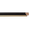 13/16" Black and Gold Picture Frame Moulding ,Frame Molding. M201402R B/W II