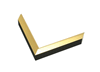 13/16" Gold Black Picture Frame Moulding, Frame Molding. MST5201 Gold VII