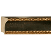 2 1/2" Black Distressed/Gold Picture Frame Moulding, Frame Molding MH7441 GII