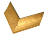 2 1/2" Gold w/Black Lip Picture Frame Moulding, Frame Molding. MST49140 Gold VI