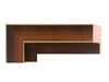 2 1/2" Walnut and Gold  Picture Frame Floating Moulding, Frame Molding. MO83302 Floater 