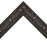 2 1/4" Black Ornate Embossed Reverse