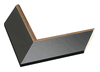 2 1/4" Matt Black w/Gold Lip Picture Frame Moulding, Frame Molding. MST28203 B/W II