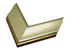 2 3/4" Champagne Silver with Dark Accent Picture Frame Moulding, Frame Molding. MST41313 Gold VI