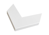 2 3/4" Mat White Contemporary Picture Frame Moulding,