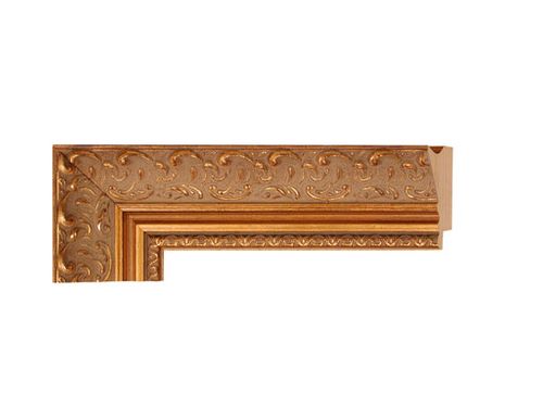 2" Ornate Gold Picture Frame Moulding, Frame Molding. MO78592 GIII
