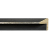 1/4" Rustique Float Black w/ Silver Picture Frame Moulding, Frame Molding. MP4011 Floater