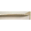 1/4" Rustique Float White w/ Silver  Picture Frame Moulding, Frame Molding.MP4015 Floater 