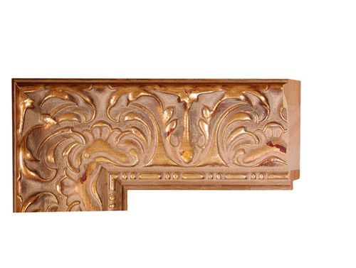 3 1/2" Contemporary Gold Picture Frame Moulding, Frame Molding. MO79960