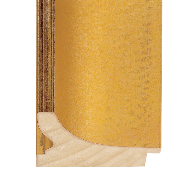 3 1/2" Contemporary Gold Picture Frame Moulding, Frame Molding. MO80418
