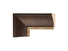 3 3/8" Charcoal and Gold Wood Picture Frame Moulding, Frame Molding. MO83565 Modern VI