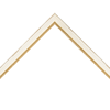 3/4" Cream Square w/Gold Bead Moulding