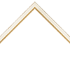 3/4" Cream Square w/ Bead Wood Picture Frame Moulding