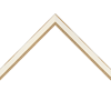 3/4" Cream Square w/ Silver Bead Moulding
