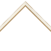 3/4" Cream Square w/ Silver Bead Wood Picture Frame Moulding