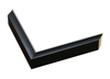 3/4" Matt Black / Gun Metal Lip Picture Frame Moulding, Frame Molding. MST27235 B/W III
