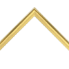 3/4" X 1 1/8"H Bright Gold Distressed Scoop Moulding
