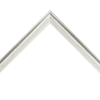 3/4" X 1 1/8"H Bright Silver Distressed Scoop Moulding