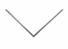 3/8" Arctic Silver Fillet Picture Frame Moulding, Squire Fillet
