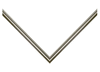 3/8" Silver Fillet Picture Frame Moulding, Frame molding. MSF75 Fillet