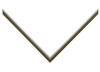 3/8" Soft Silver Fillet Picture Frame Moulding, Squire Fillet