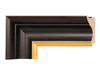 3" Black and Gold Picture Frame Moulding, Frame Molding MO83367 GII