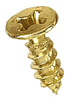 #4X3/8" Brass Plate Philips Flat Head Wood Screw 100pcs