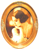 5" X 7"  Antique Gold Frame Dome Glass