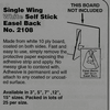 7" Single Wing Self Adhesive Easel Back